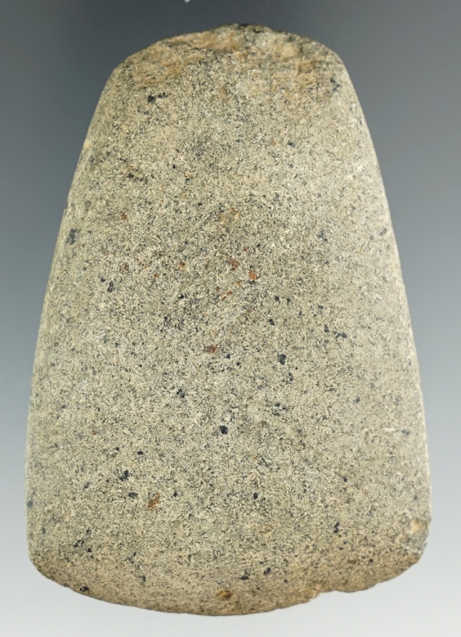 2 3/4" Hardstone Adze with a nice bit found along the Mohican River, Ashland Co., Ohio.