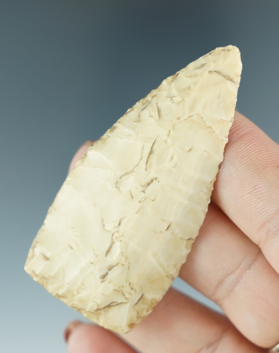 Pictured! Excellent flaking on this 2 1/2" Milnesand found in Missouri. High quality material. COA.