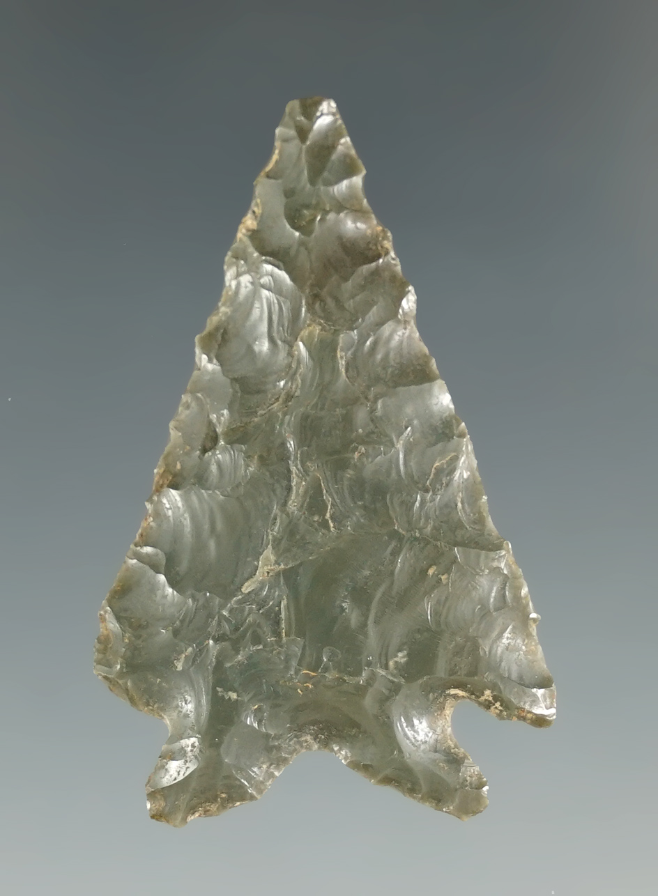 1 3/4" attractive Obsidian Elko found in Nevada.