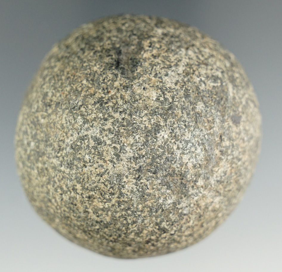 2 1/4" diameter game ball found in Ohio. Ex. Deeds Collection.