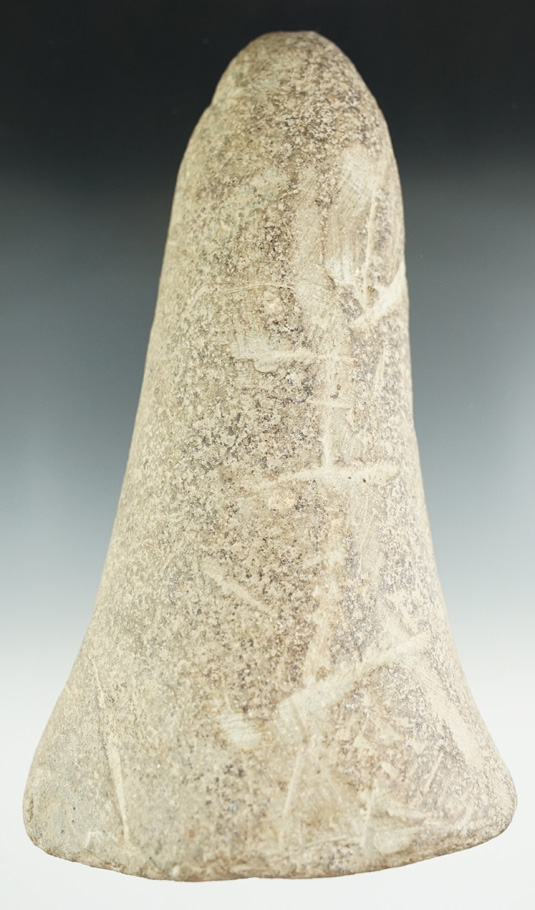 6 3/4" Bell Pestle made from Granite. Nice form. Found in Fayette Co., Ohio.