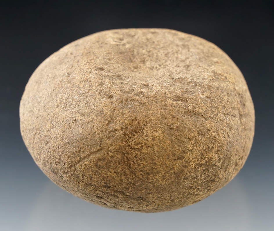 4" Diameter Divoted Hammerstone found in Ohio.