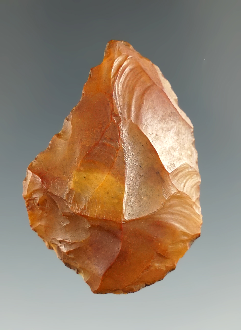 1 7/8" Flaked Tool from the  mid-Paleolithic found in France circa 85-53,000 BP. Ex. Taylor,  Marano