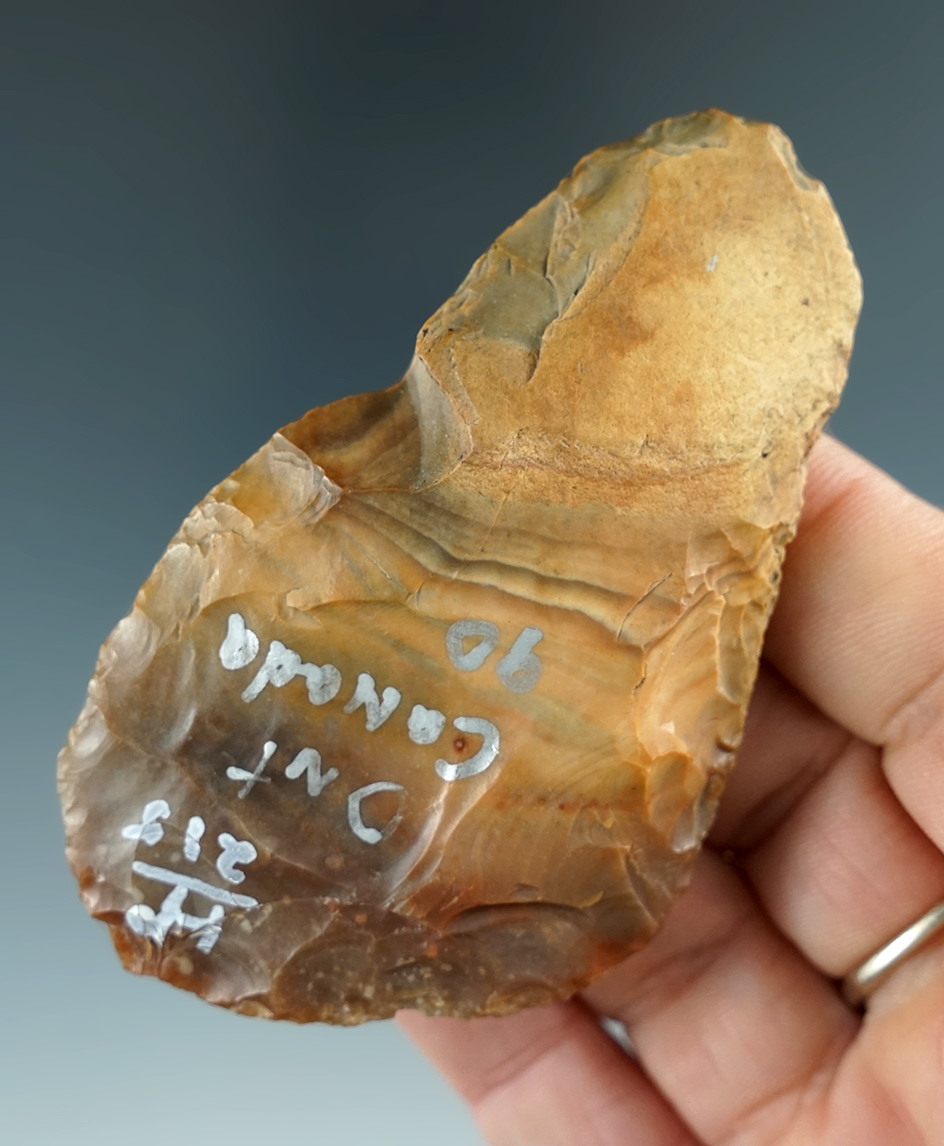 3 3/16" Scraper made from beautiful material found in Ontario Canada.