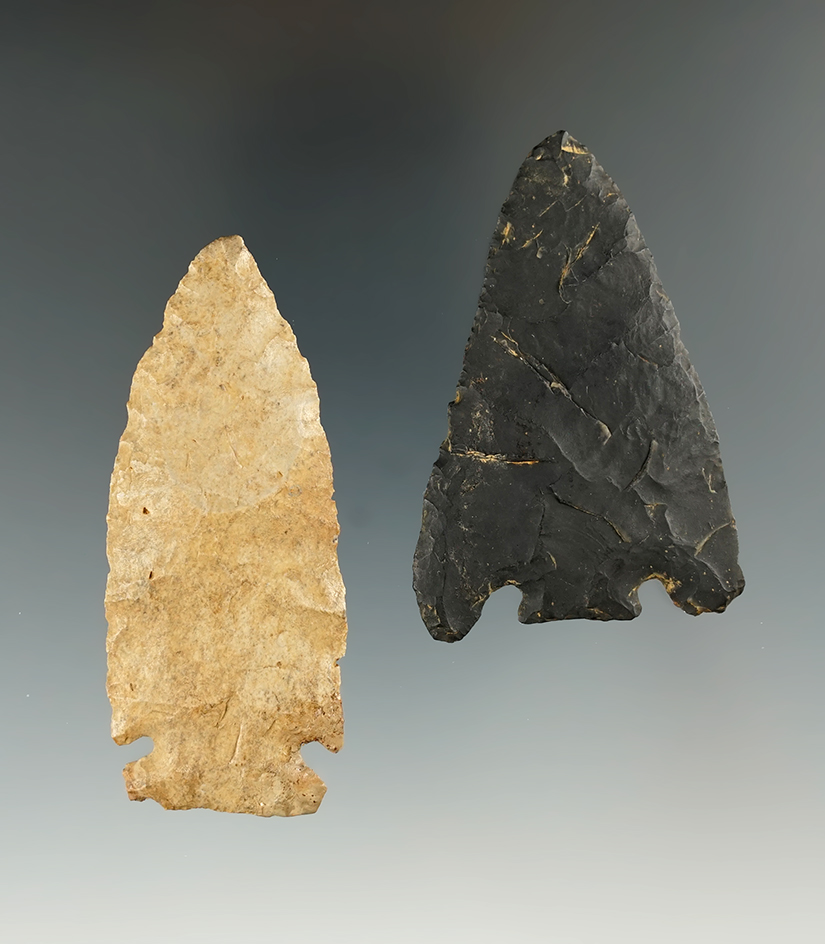 Nice pair of points found in Ontario, Canada. Largest is 2 9/16".