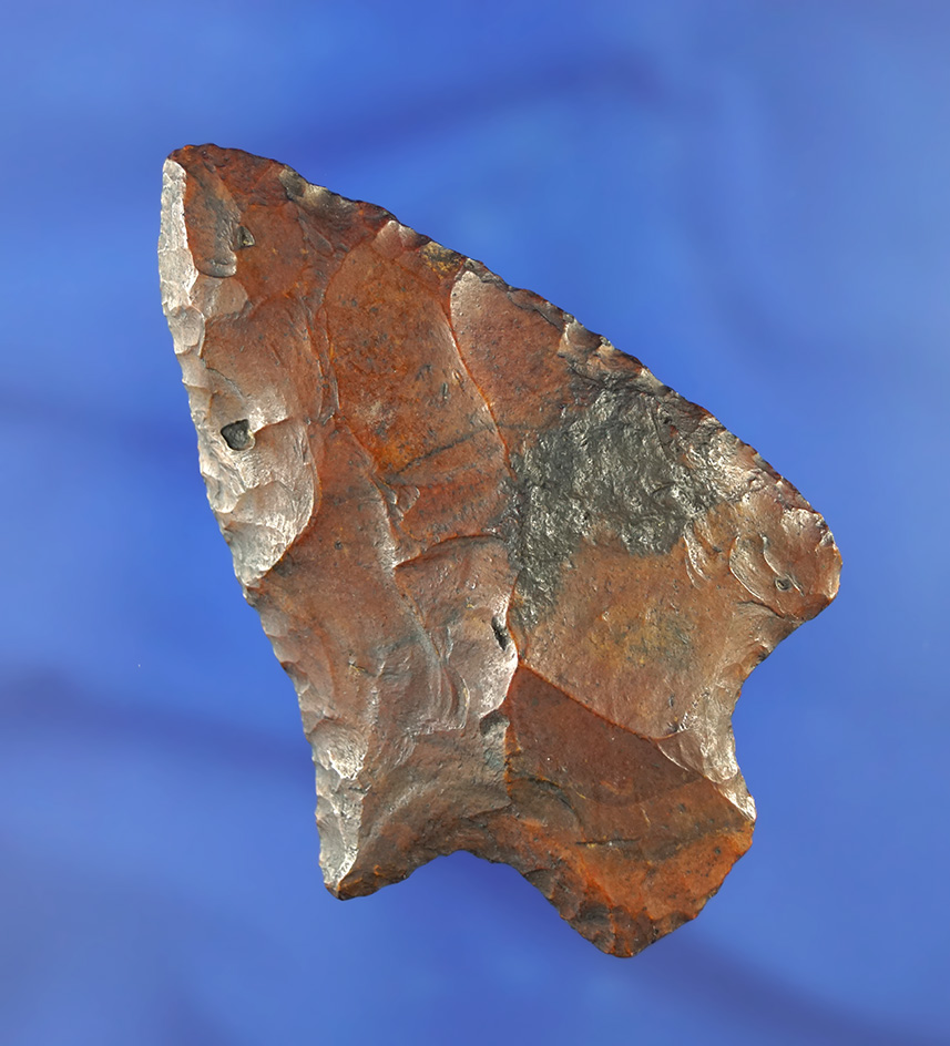 3 1/8" Stemmed Knife made from beautiful River polished Flint - Georgia/Florida line.