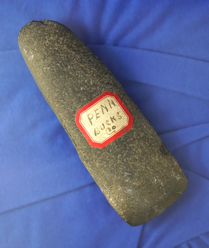 5 3/8" Stone Celt in very nice condition, found in Bucks Co., Pennsylvania.