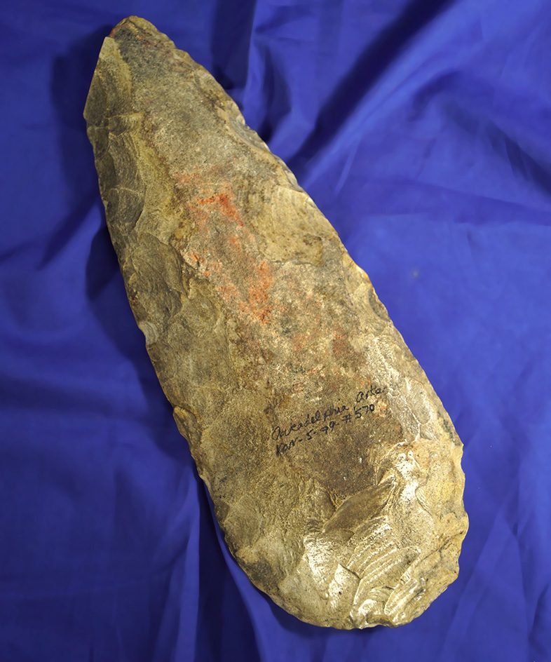 Big! Excellent use polish to the bit area on this 11 5/8" Hoe found in Arkadelphia, Arkansas.