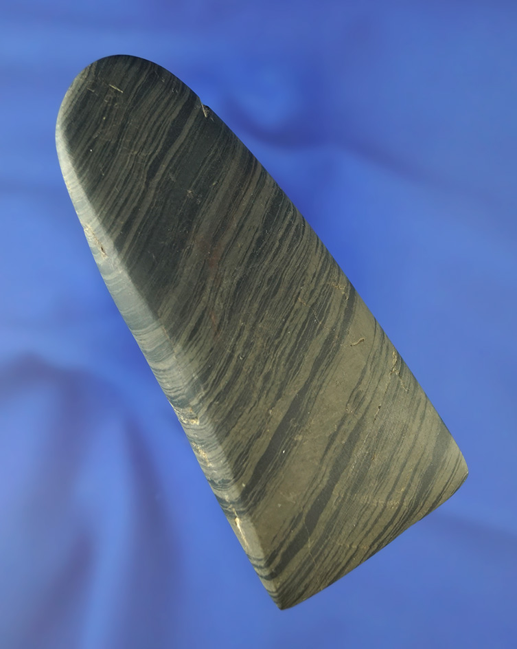 4 1/8" highly polished slate Adze found in Ohio. Ex. Ronald Thiebeau collection.