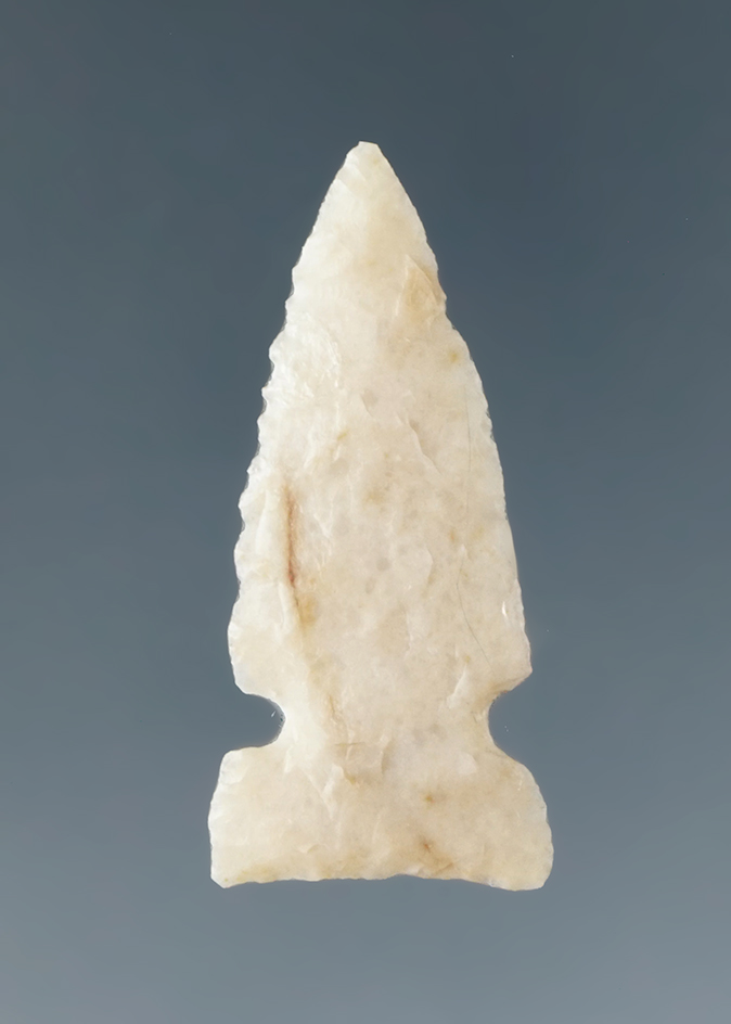 Ex. Museum! 1 1/8" Nicely made Pueblo sidenotch point found in Colorado.