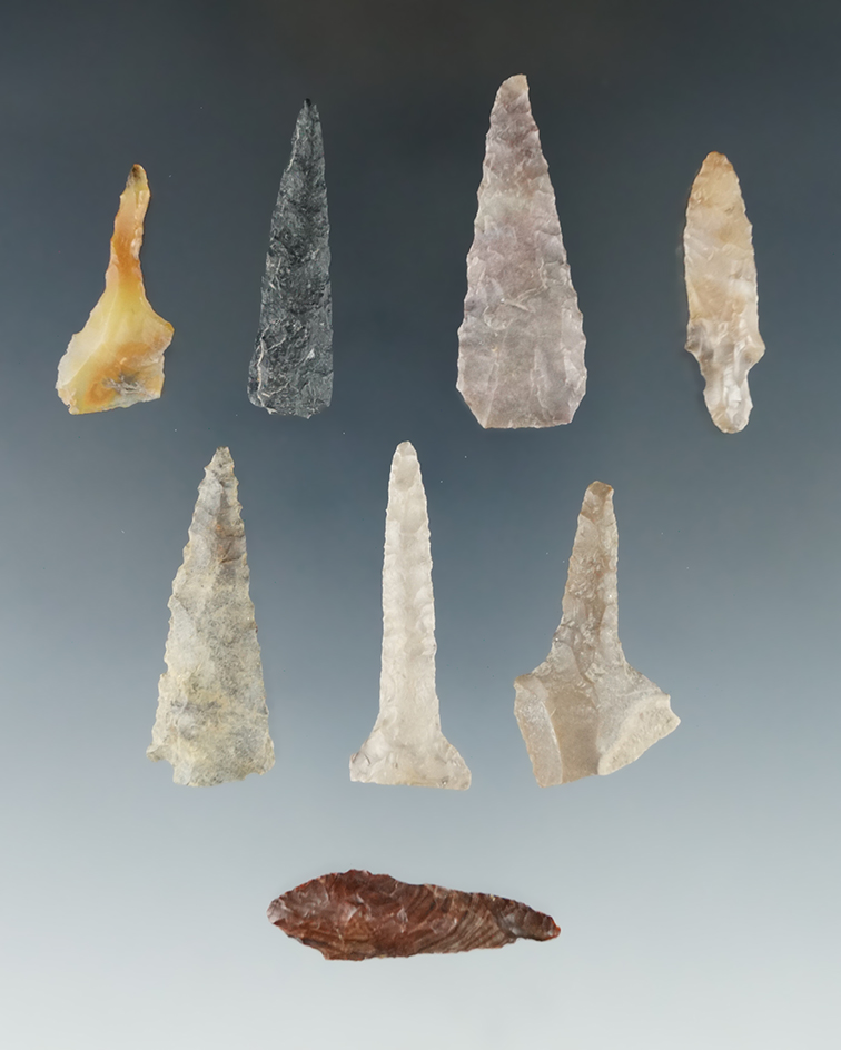 Set of 8 Columbia River Drills, largest is 1 1/2".