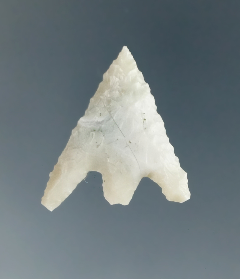 Ex. Museum! 7/8" Gunther point found in northern California. Ex. Charles Shewey collection