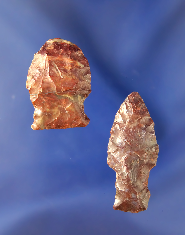 Pair of Arrowheads found it Biggs Junction Oregon including a Celilo falls point. Largest is 1 1/2".