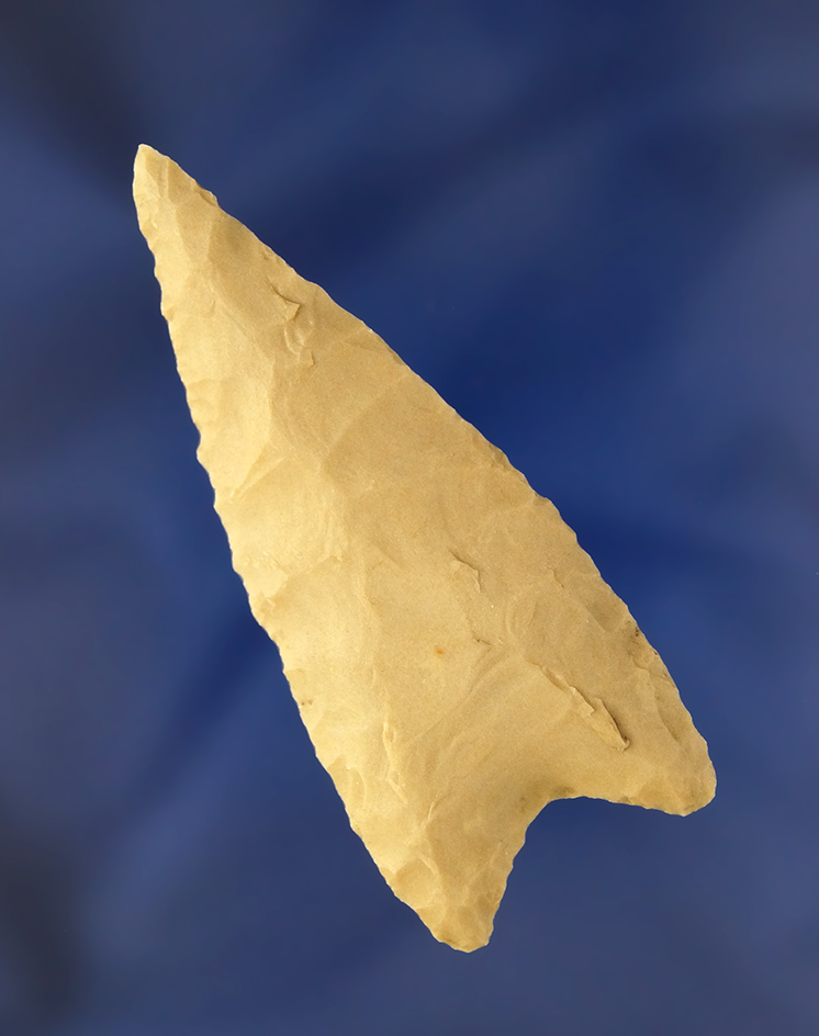 Well flaked 2 3/4" Kinney Knife found in Texas.