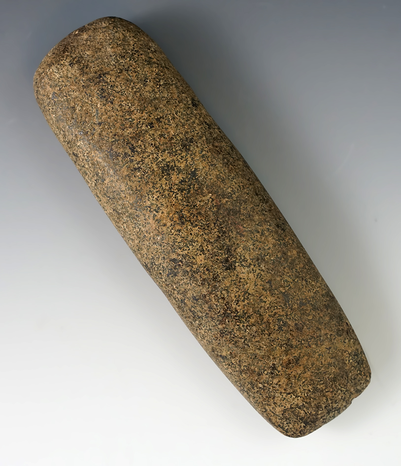 7 7/8" Hardstone Celt that is very nicely styled in good condition. Illinois. Ex. William Fri.