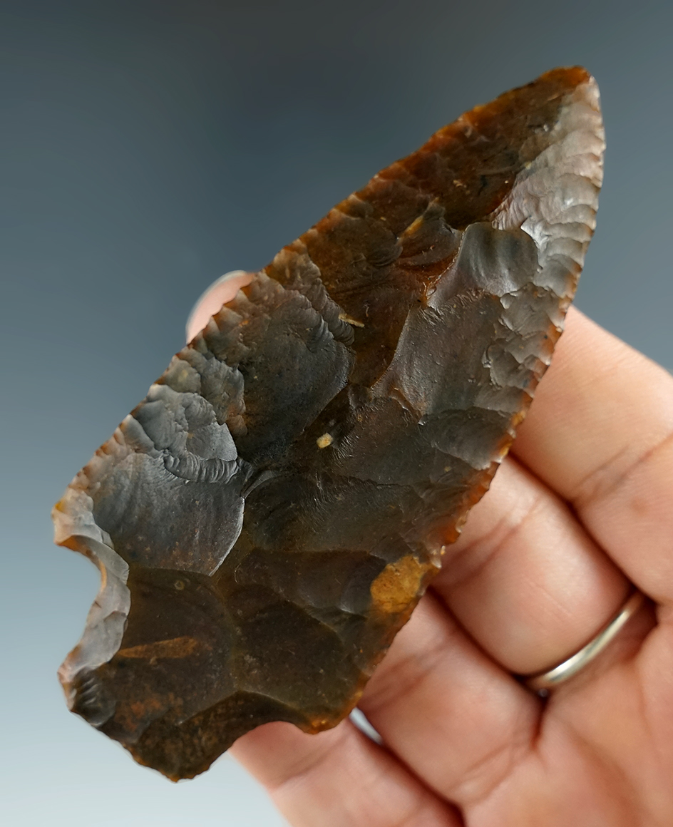 3 5/8" Stem Knife made from attractive semi translucent material found in Florida.