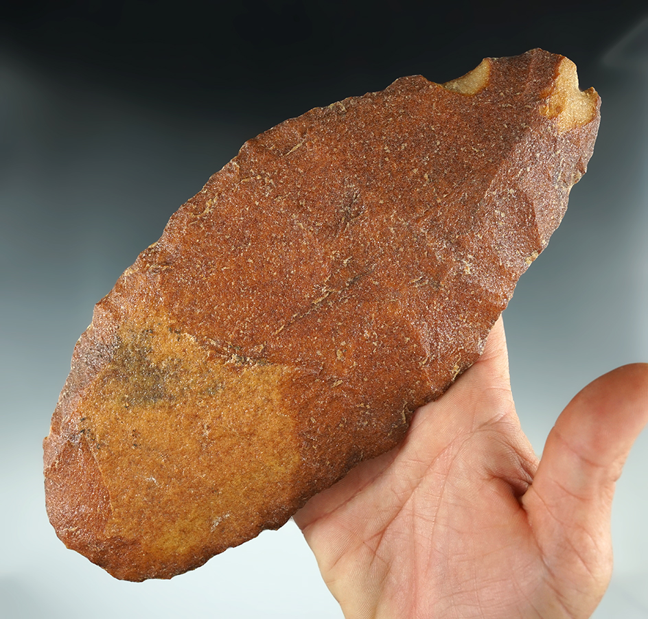 8 1/4" long Blade made from attractive Sugar Quartz found by Greg LaForme in 1978 in Wisconsin.