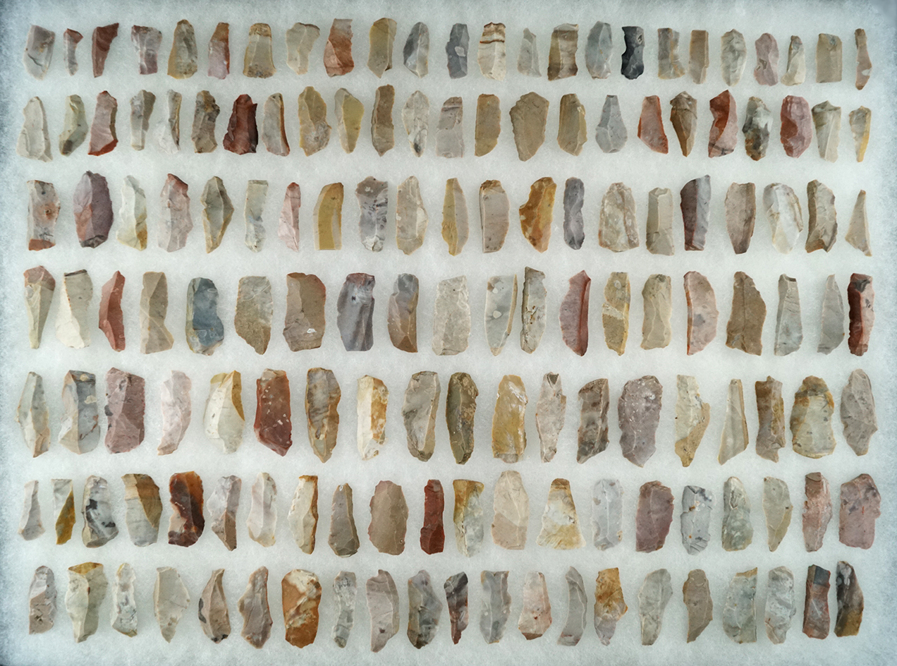 Large group of Uniface blades and Bladelets, most likely Hopewell found in north central Ohio.