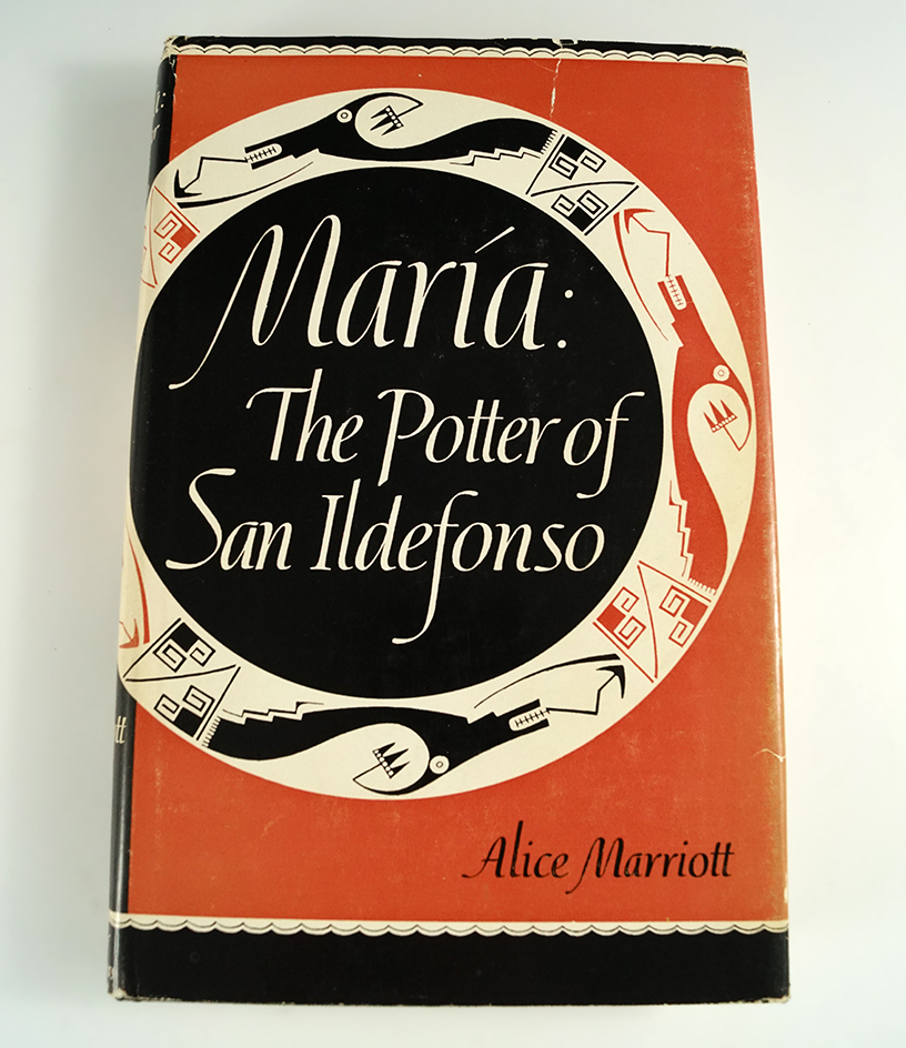 Hardcover book "Maria: The pottery of San Ildefonso" written by Alice Marriott.