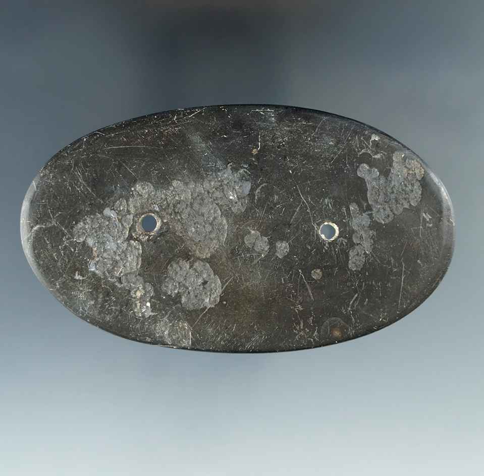 3 3/4" Slate Gorget found in Hillsdale Co. Michigan