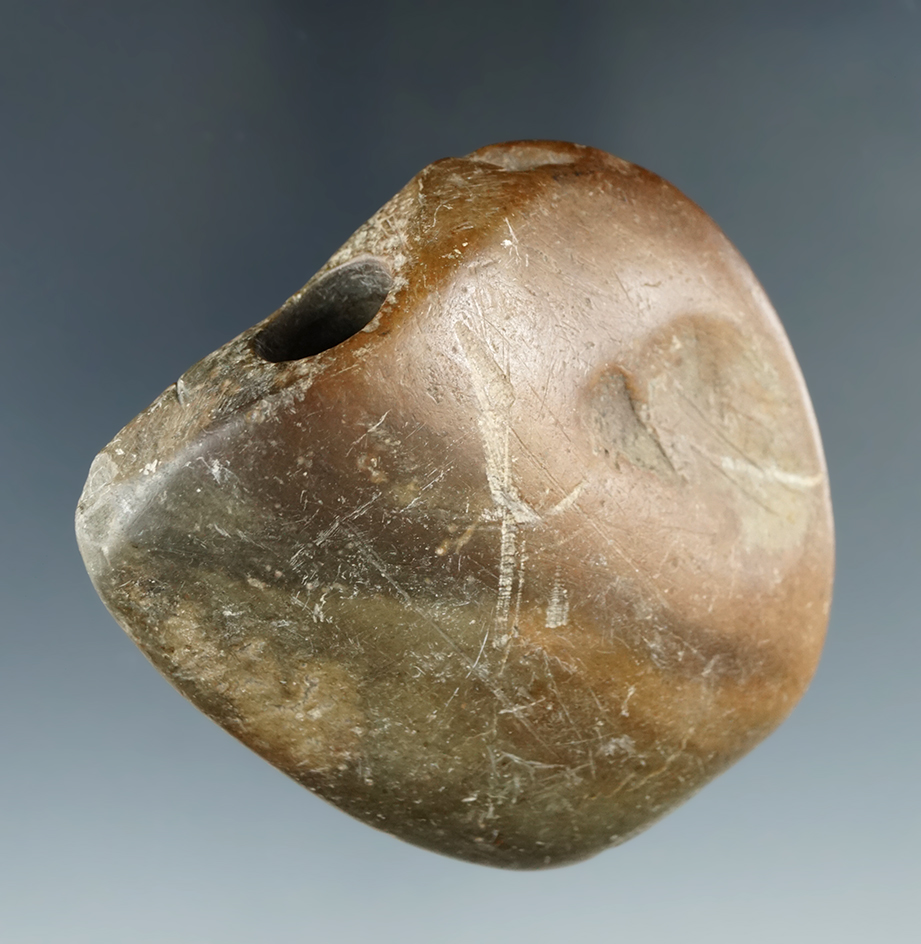 2 5/16" Bannerstone found in Susquehanna, Maryland that has excellent age on surface.