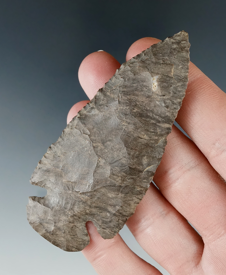 3 5/16" Dover Flint Dovetail that is nicely patinated found in Tennessee.