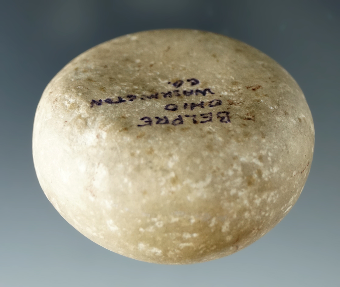 2" Diameter Quartz Discoidal found near Belpre, Washington Co., Ohio.