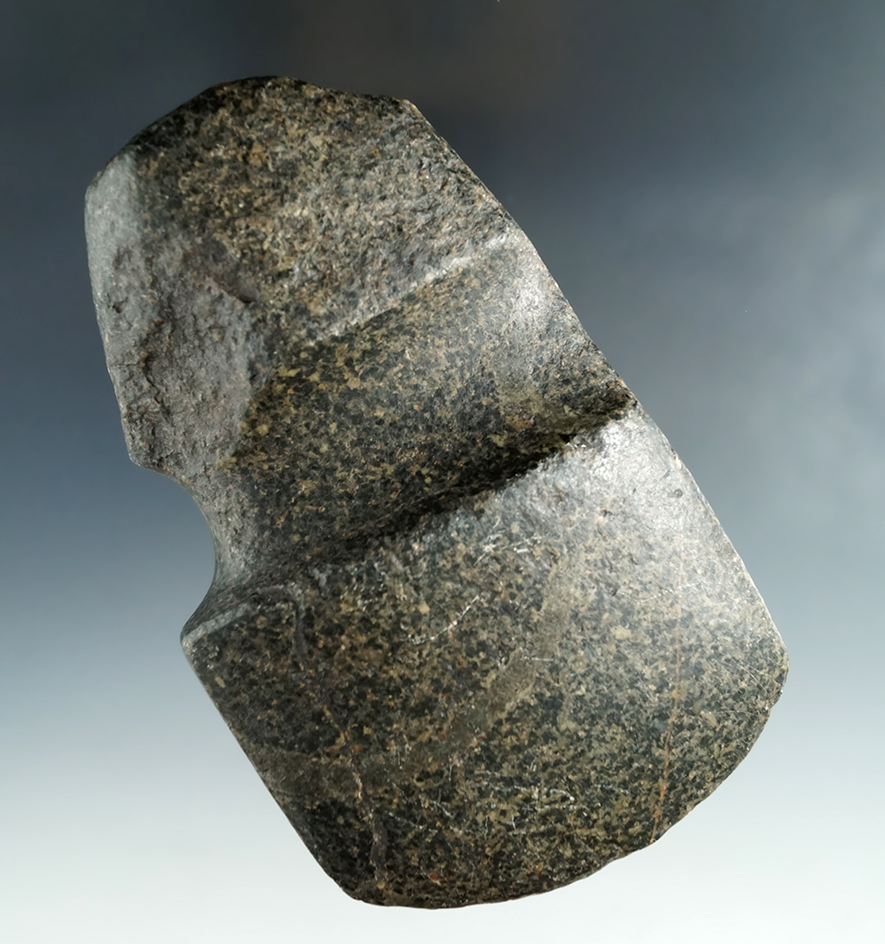 4 7/8" Axe that is nicely polished with some ancient poll damage, found in Indiana.