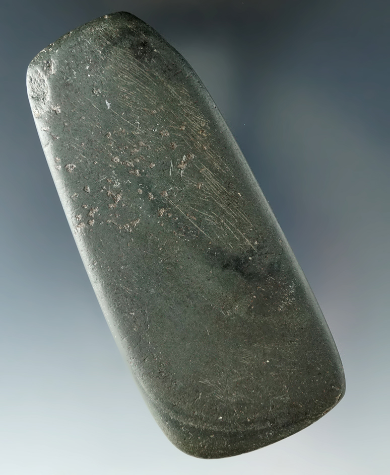 3 7/8" Undrilled Slate Pendant - Ex. Dr. Gordon Meuser #1394/5. Hardin Co. Ohio. Bennett COA.