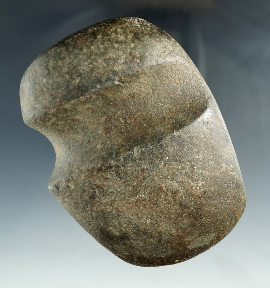 3 7/8" Long 3/4 Grooved Axe - very well styled, nicely polished and has excellent patina. Indiana.