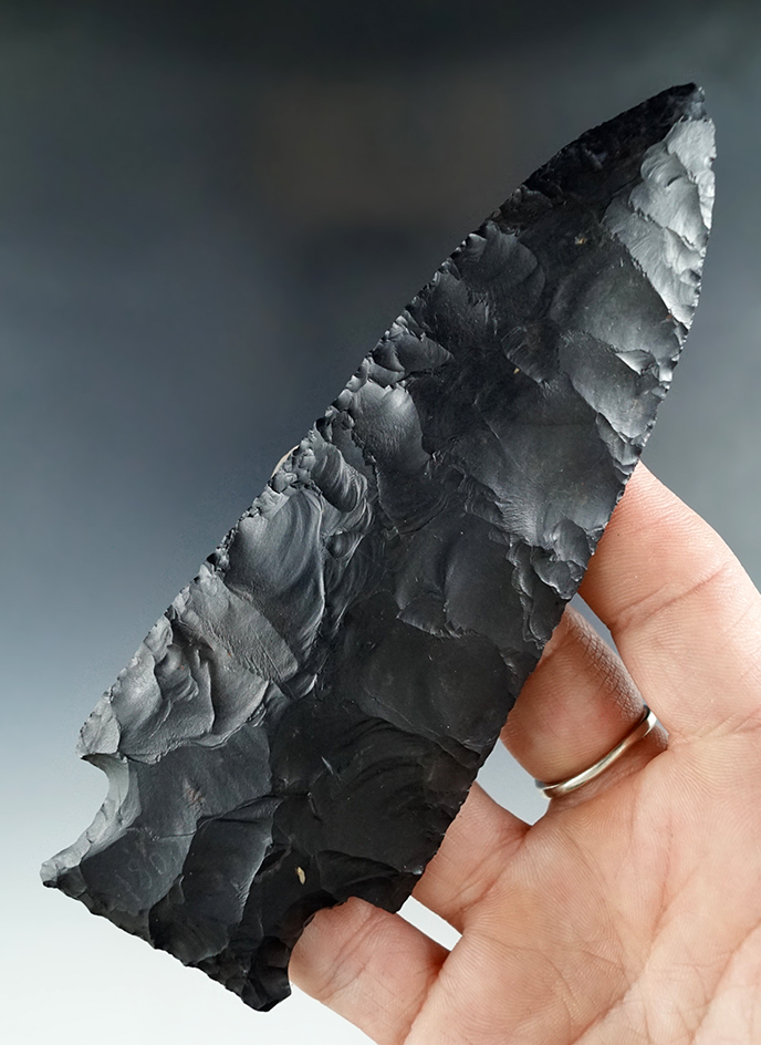 Exceptional! Large 5 1/4" Hopewell Blade - South Dorchester, Elgin Co., Ontario, Canada - Pictured.