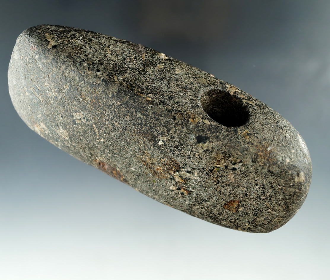 5 5/8" Drilled Danish Axe head that is very nicely patinated from Denmark.