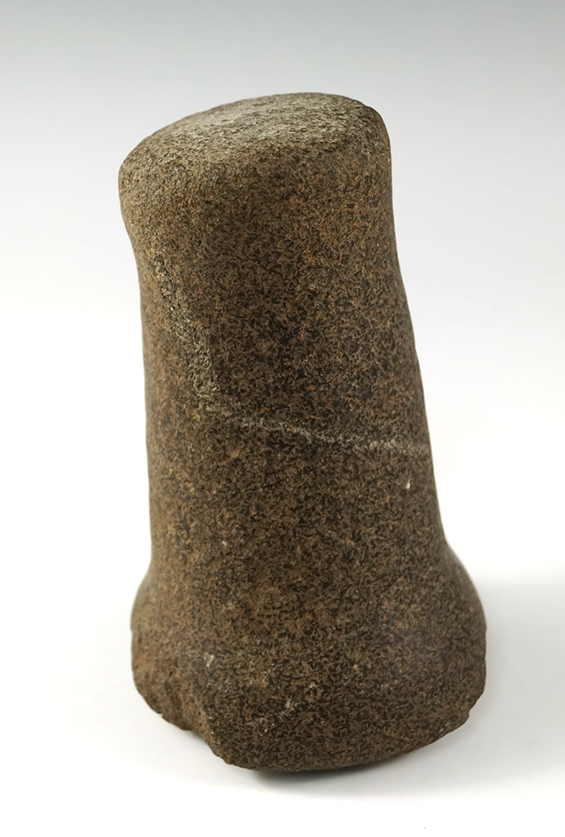 4 5/16" knobbed top conical pestle made from Hardstone found in Pickaway Co. Ohio.