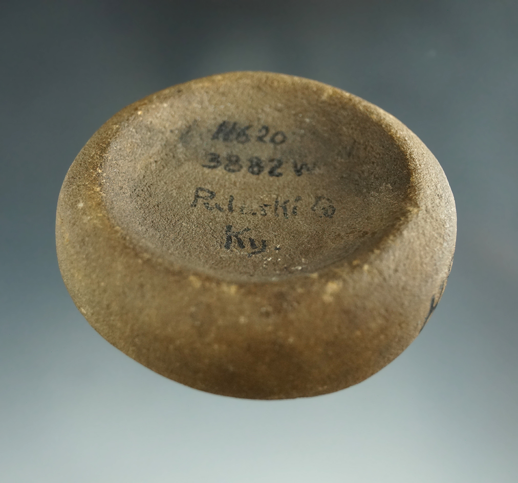 Well patinated 2 5/8" Double Cupped Discoidal found in Pulaski Co. Kentucky. Ex. Wehrle #3882W.