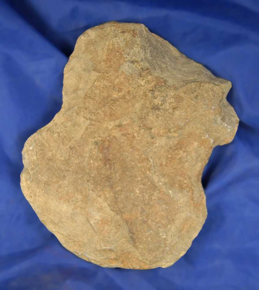 5 7/8" Notched Stone Hoe  found in Greenup Co., Kentucky.