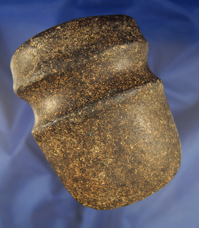 Excellent style,  5" Full Grooved Axe with raised ridges - Delaware Co., Ohio.  Ex.  Lar Hothem