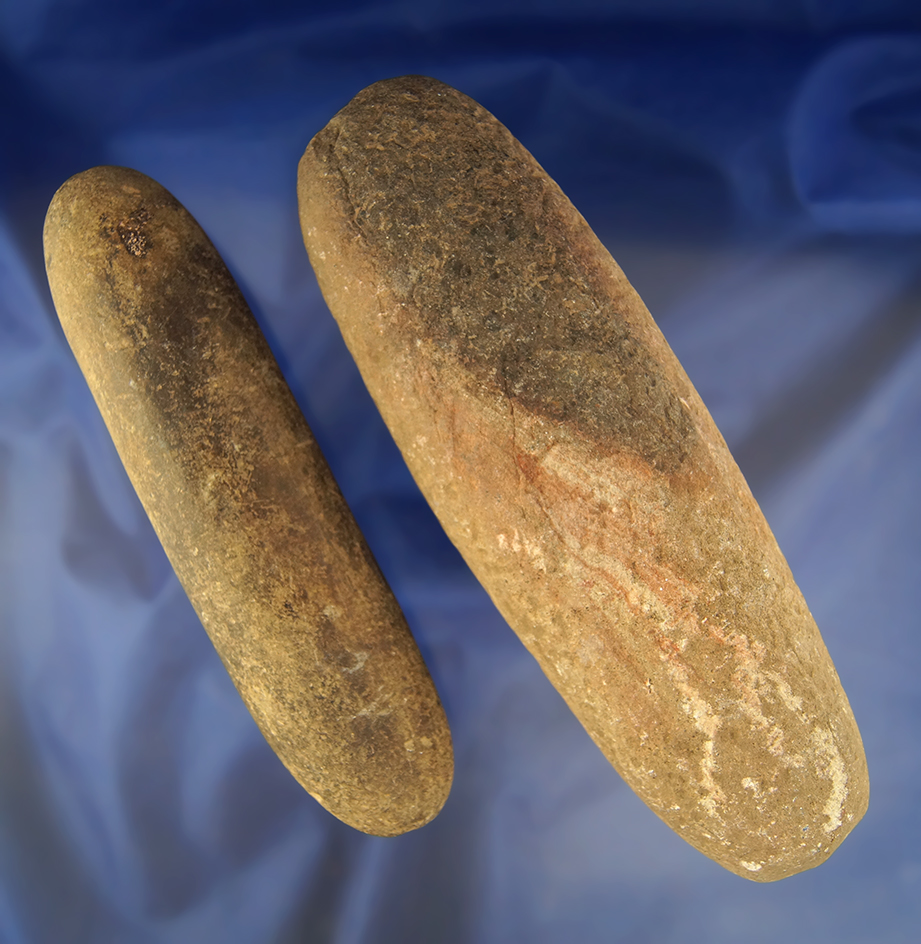 Pair of stone Pestles, largest is 8", found in Ohio.
