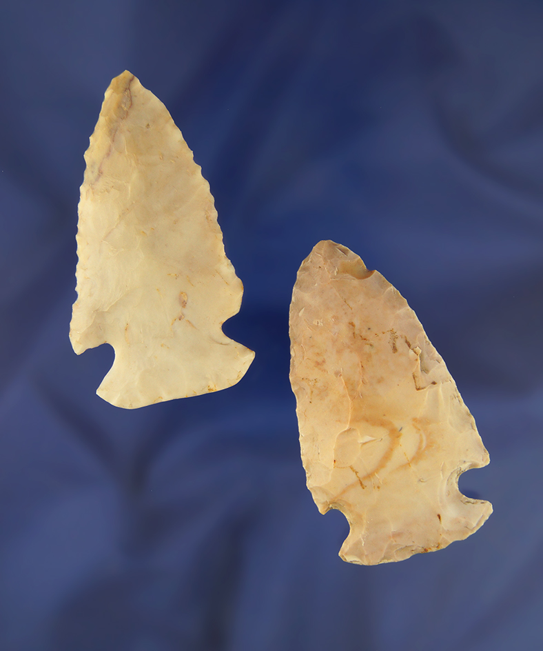 Pair of Flint Ridge artifacts found in Ohio, largest is 2 1/2".