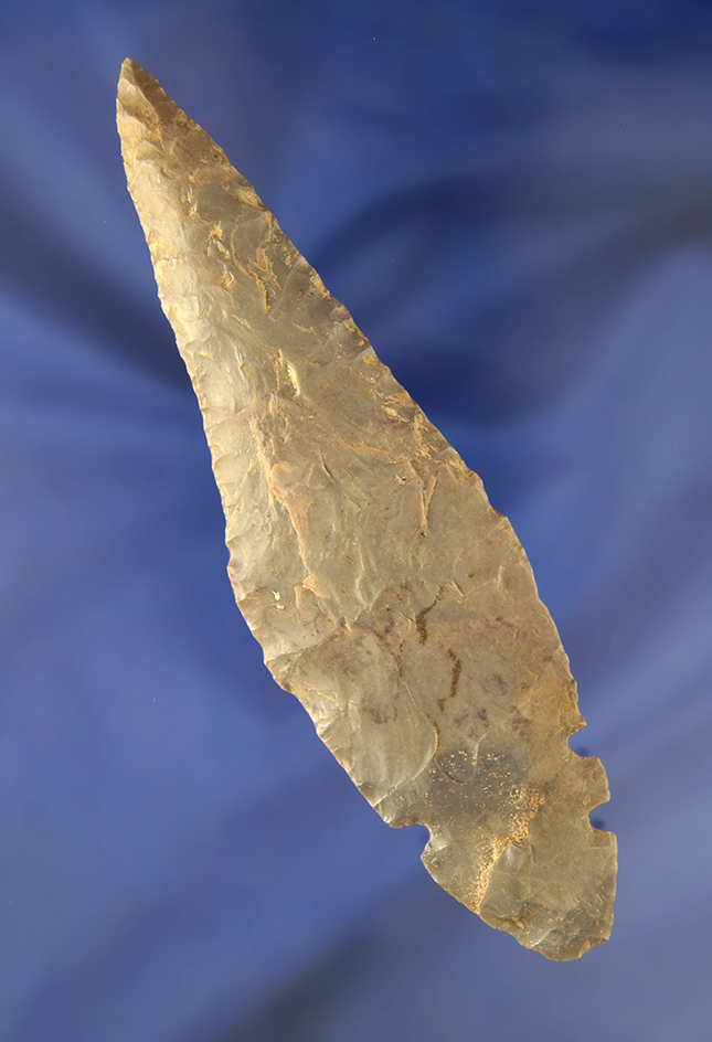 5 3/8" very unique three Notch Hornstone Turkeytail found in southern Indiana.