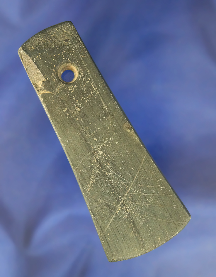 Excellent engraving on both sides of this 3 3/4" Bell Pendant found in Huron Co., Ohio.