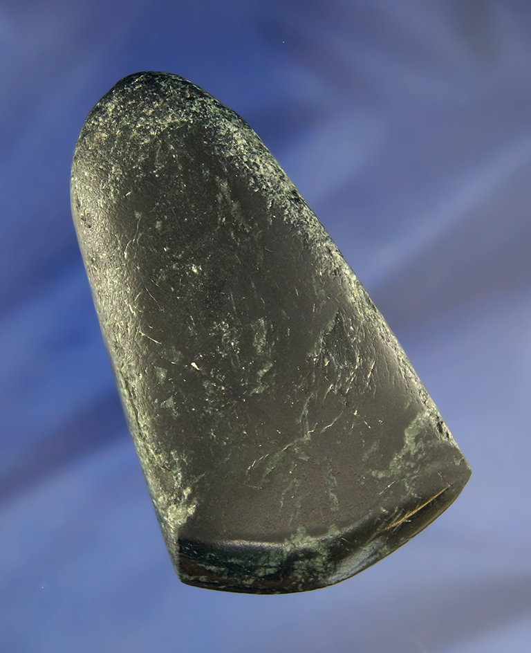 Highly polished 3 1/2" Mayan Jade Celt found in Belize.