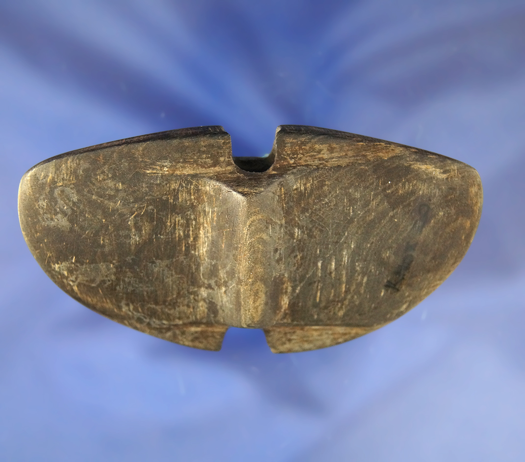 Excellent style on this 3 3/4" winged Bannerstone found in Knox County Ohio.
