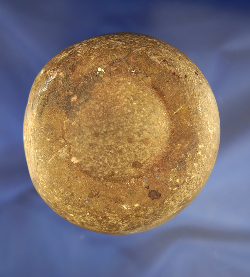 3 1/4" double cupped Discoidal  found in Illinois.