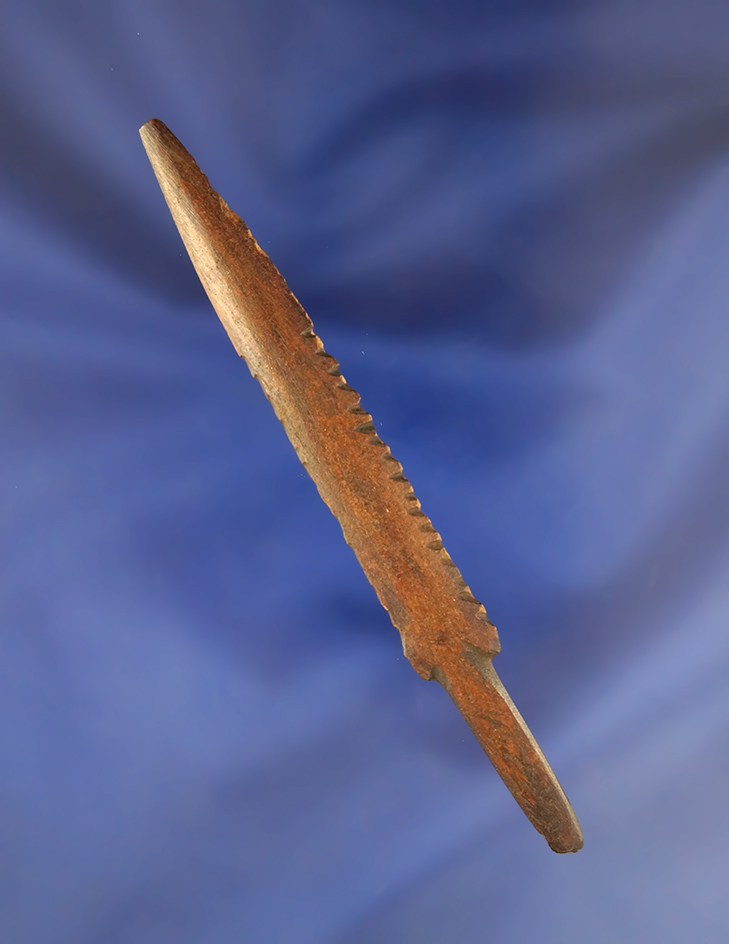 4" Bone Arrowhead that is nicely serrated- Alaska. Pictured on page 69 in Hothem's Antler Bone and S