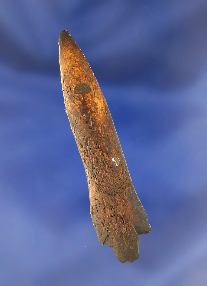 2 11/16"  bone Arrowhead found in Alaska. Pictured on page 69 in Hothem's Antler Bone and Shell