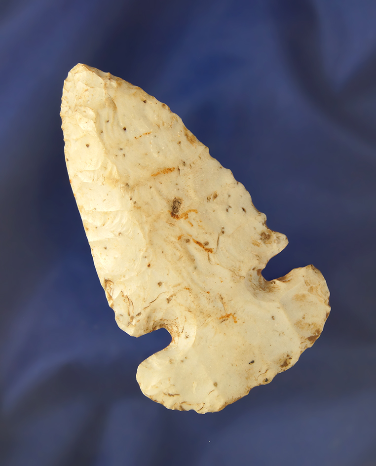 3 1/2" Archaic Thebes Bevel found in Illinois.