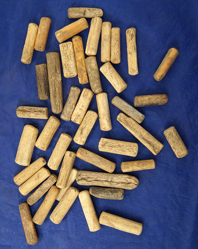 Large group of antler and bone knapping tools found in Greenup Co., Kentucky.