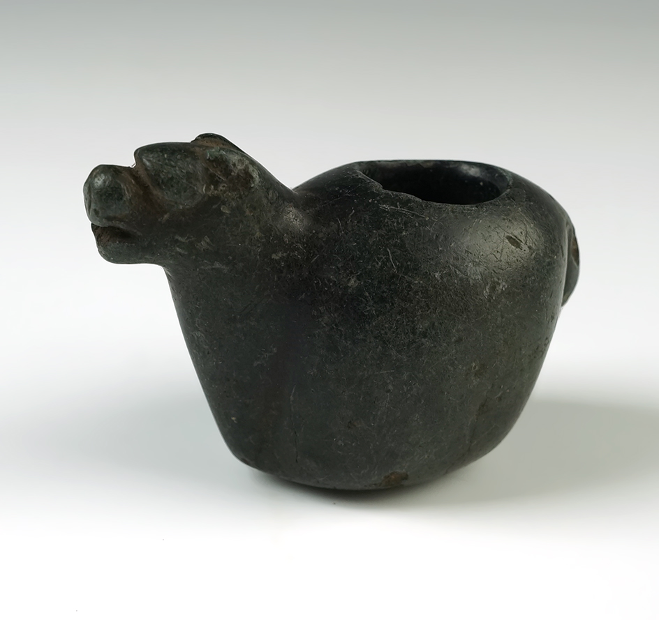 Fine 2 1/8" tall Llama Canopa made from patinated Hardstone. Found in Peru.