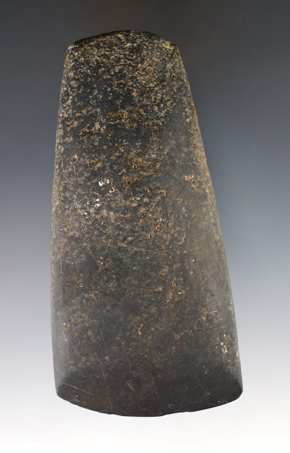 Well made 4 9/16" Greenstone Celt found in the Eastern U.S. Comes with a Dickey COA.