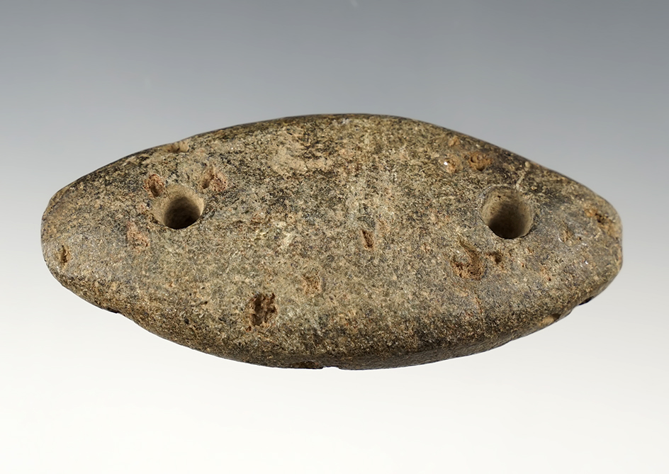 Nice 3 3/8" Ohio Gorget made from Steatite.